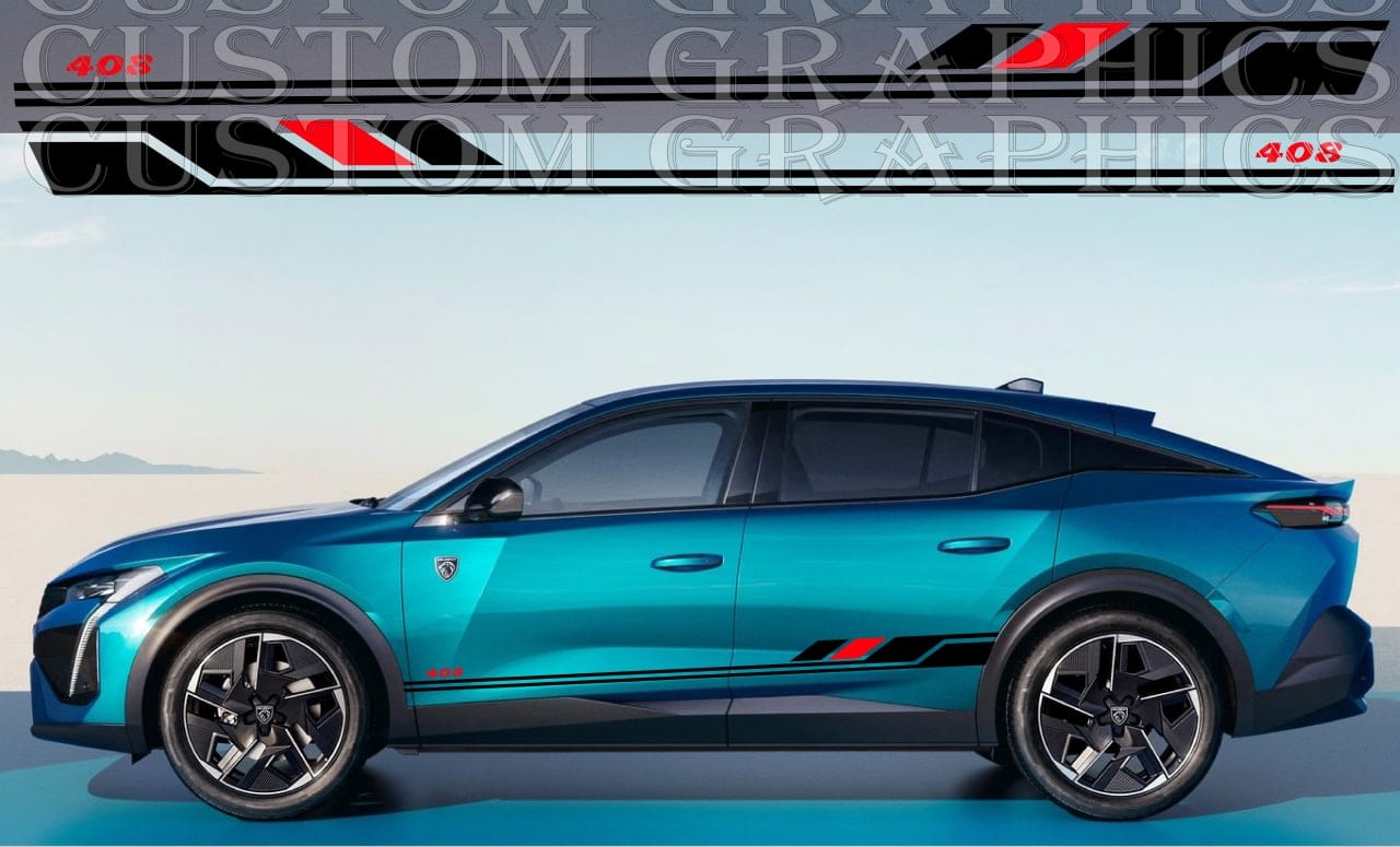 Premium Sticker Compatible With Peugeot 408 Best Unique Style Design Vinyl Decals BFF