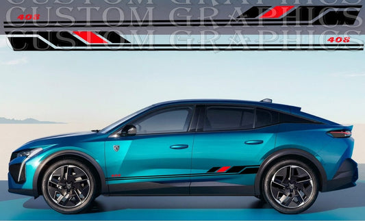 Premium Sticker Compatible With Peugeot 408 Best Unique Style Design Vinyl Decals BFF