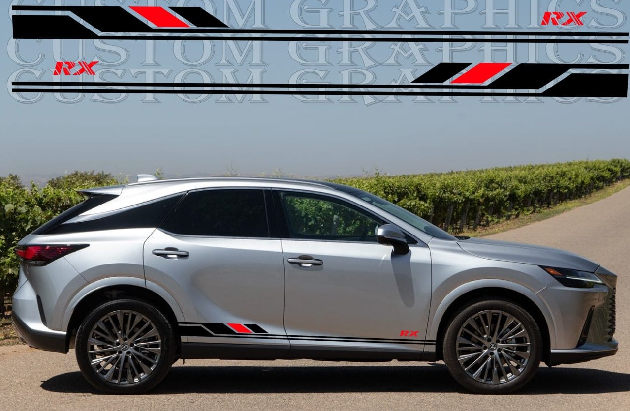 Autocollants Premium compatibles avec Lexus RX Décalcomanies de qualité Design 2 couleurs Nouveaux décalcomanies 2024