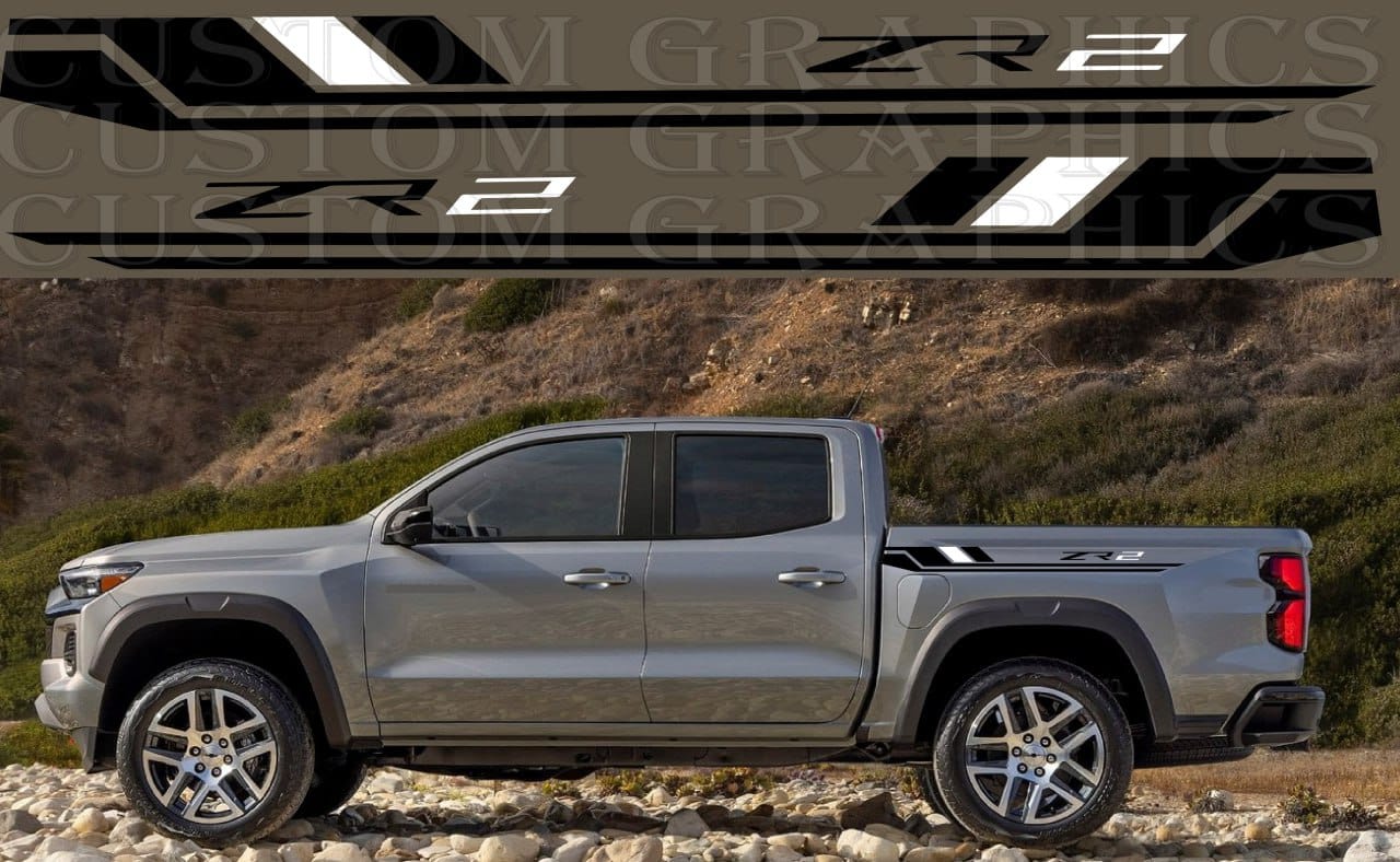 Premium Stickers Compatible with Chevrolet Colorado ZR2 Style Cabin Line Design
