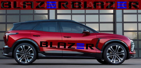 Name Design Premium Stickers Compatible With Chevrolet Blazer EV