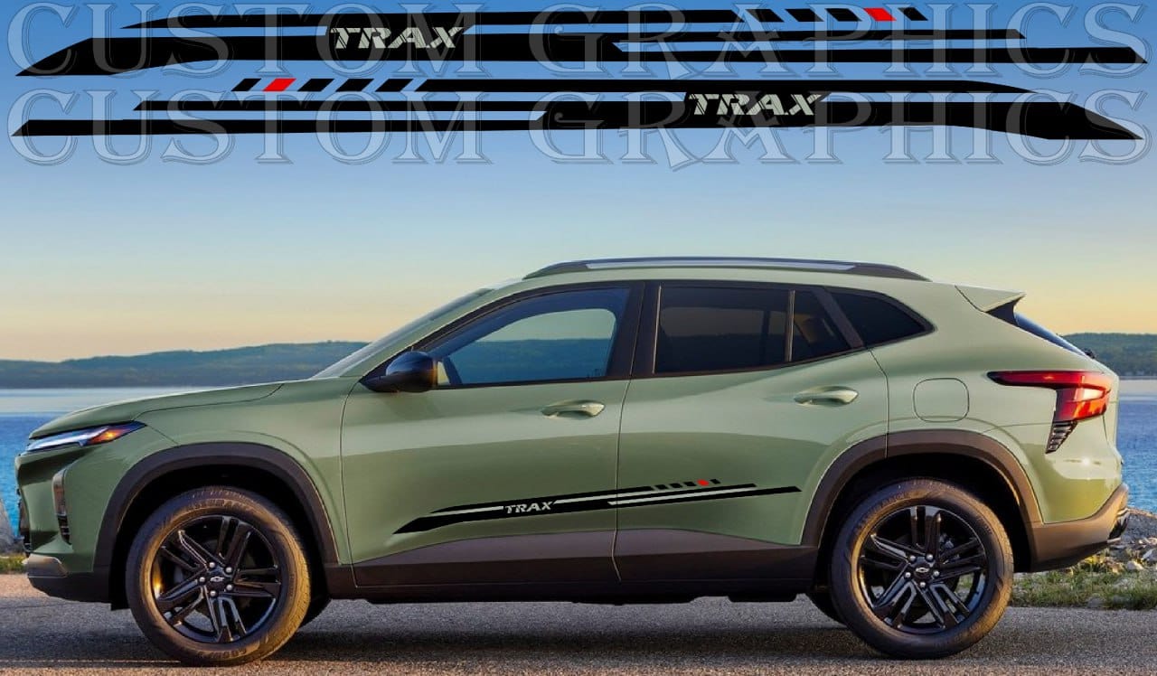 Autocollants de qualité supérieure avec bandes en vinyle compatibles avec Chevrolet Trax