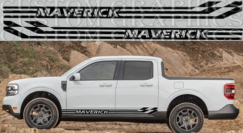 Ford Maverick Trail Ranger Mountains Side Vinyl Graphics Decals 2022 2023  V8 Exterior Accessories 