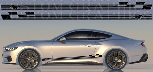 Bandes autocollantes en vinyle de qualité supérieure compatibles avec Ford Mustang | Conception de figurines