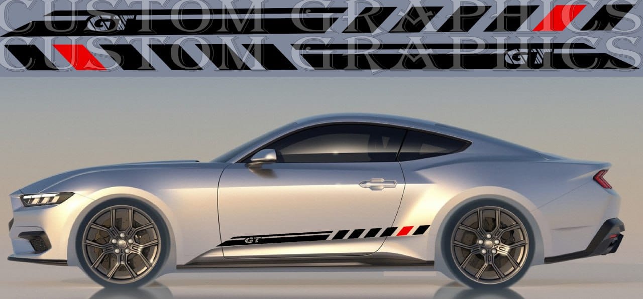 Nouvelles bandes de vinyle de qualité supérieure compatibles avec Ford Mustang | Meilleur nouvel autocollant Ford