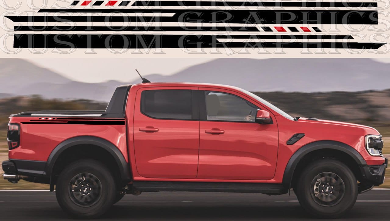 Copie de l'autocollant Premium Nouveau design compatible avec Ford Ranger Raptor 2023