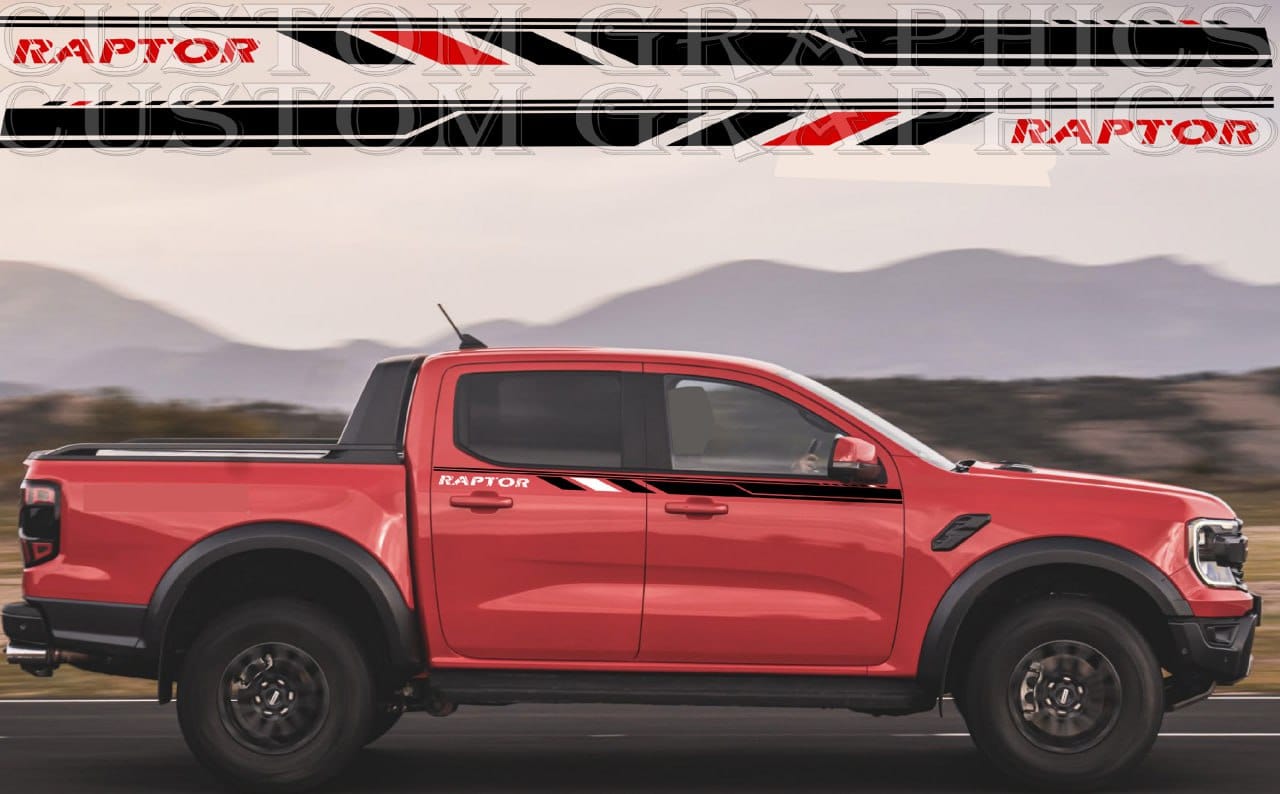 Autocollant haut de gamme au design unique compatible avec Ford Ranger Raptor 2023 
