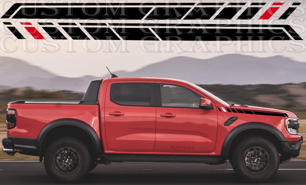 Nouveaux autocollants de conception de cabine compatibles avec Ford Ranger Raptor 2023 
