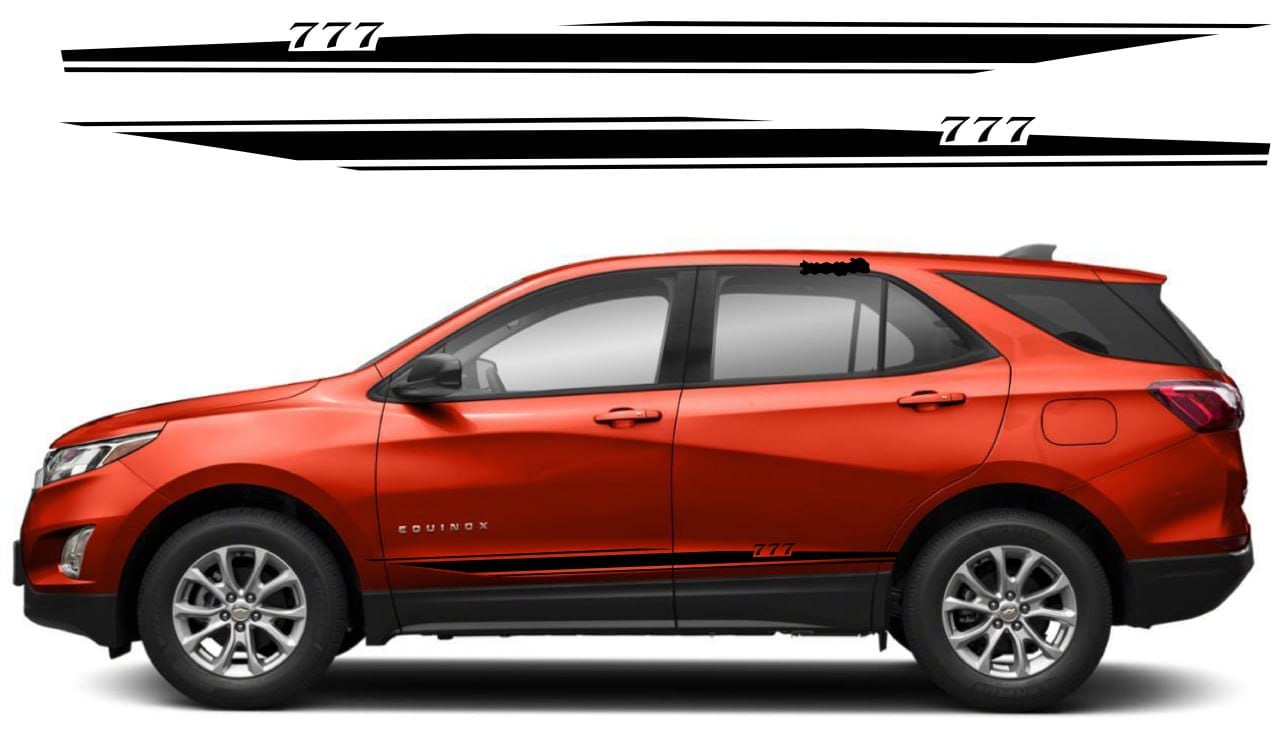 Autocollant Premium 777 Line Design Compatible avec Chevrolet Equinox 