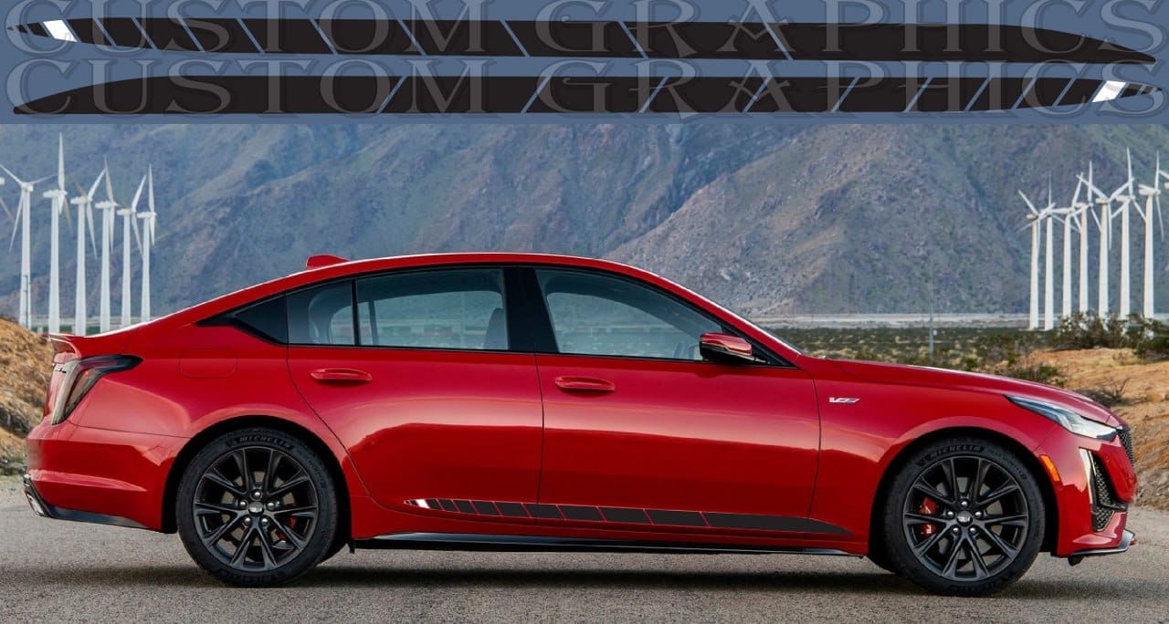 Autocollant compatible avec le kit de carrosserie de finition Cadillac CT5 V 2020
