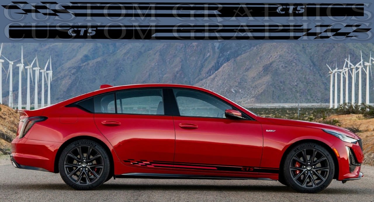 Autocollant compatible avec le kit carrosserie Cadillac CT5 V 2020 Style Design