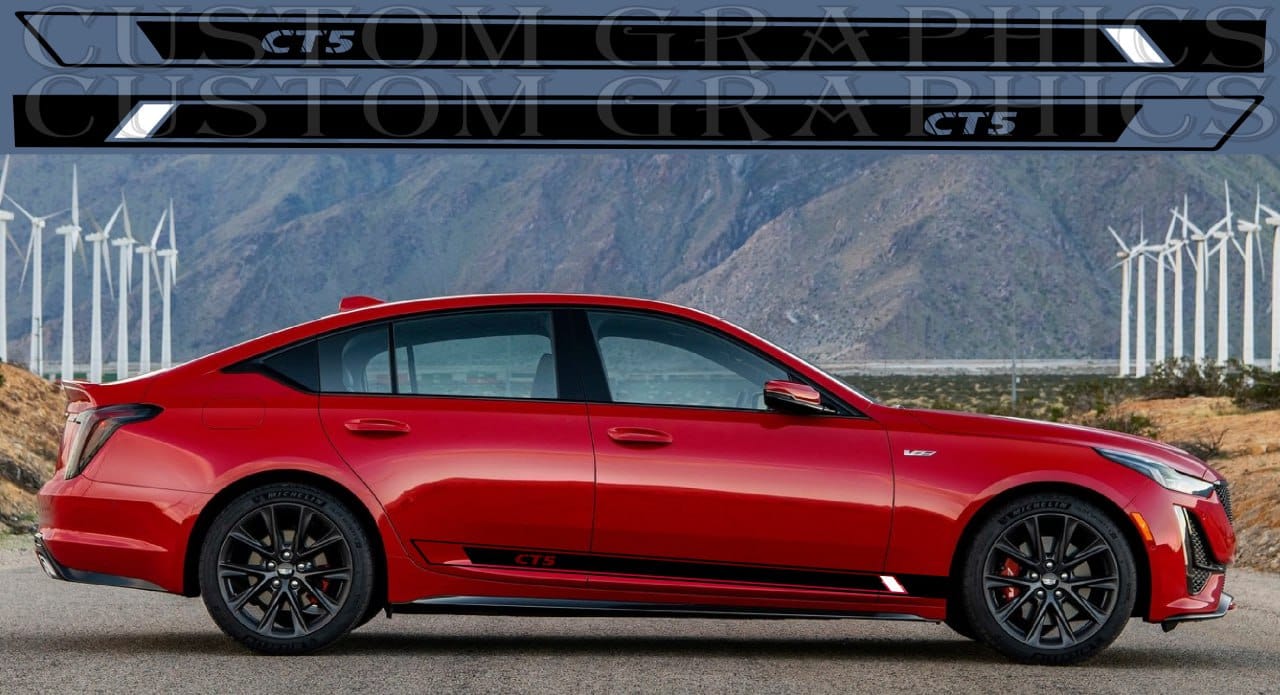 Autocollant compatible avec le kit carrosserie Cadillac CT5 V New Design
