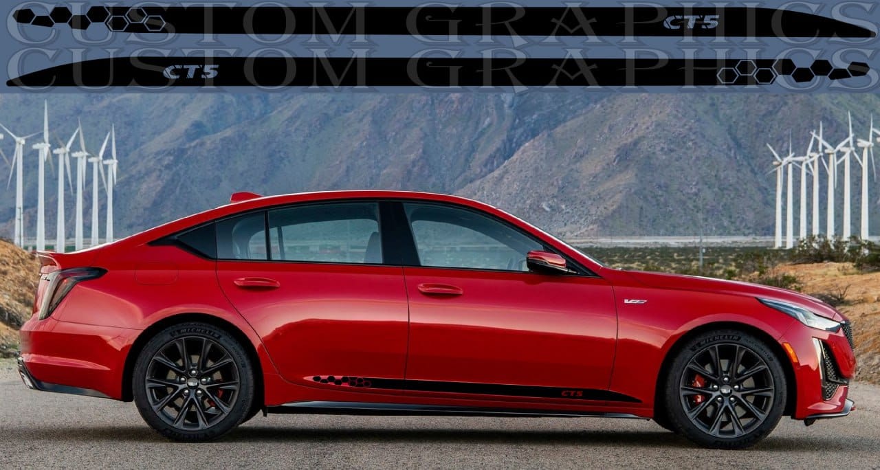 Autocollant compatible avec le kit carrosserie Honey Design Cadillac CT5 V 2020