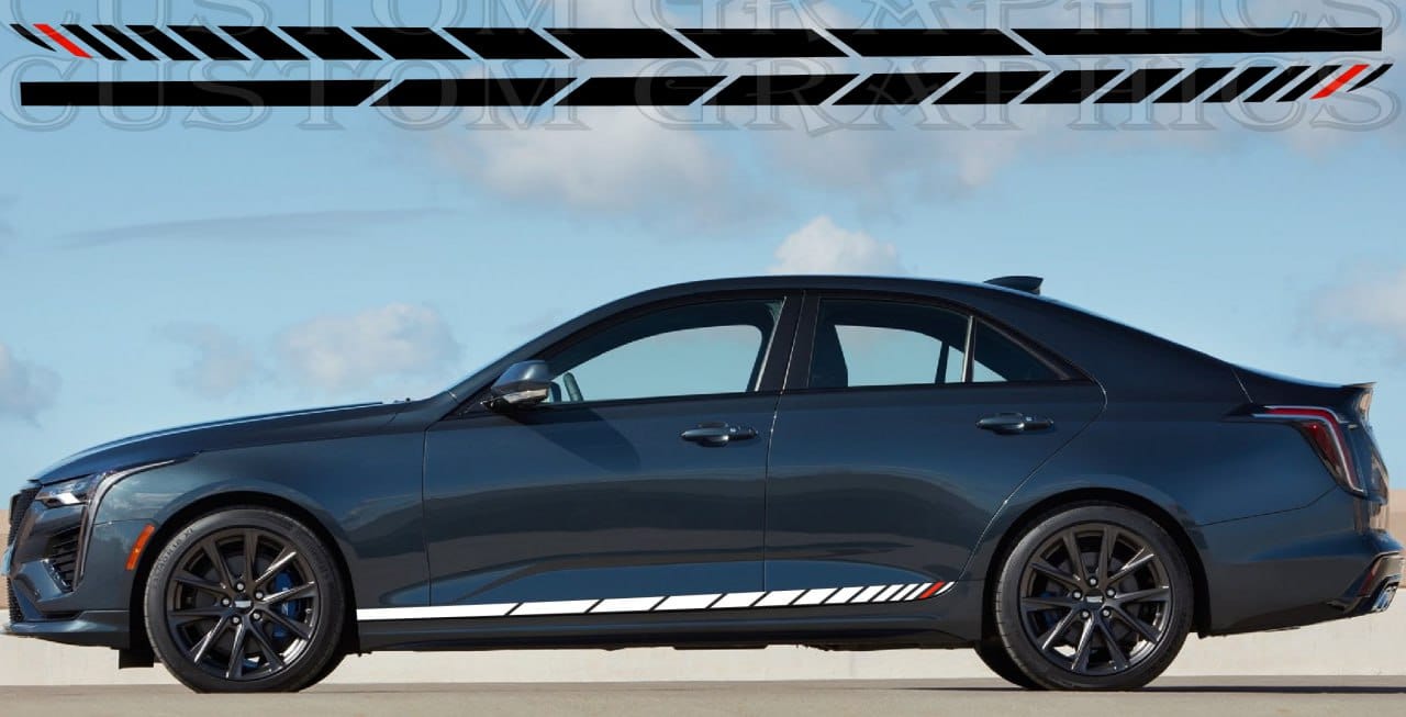 Autocollant compatible avec le kit de carrosserie de conception de figurine Cadillac CT4 V 2020