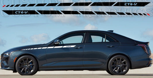 Autocollant compatible avec le kit carrosserie Cadillac CT4 V 2020 Front Line Design
