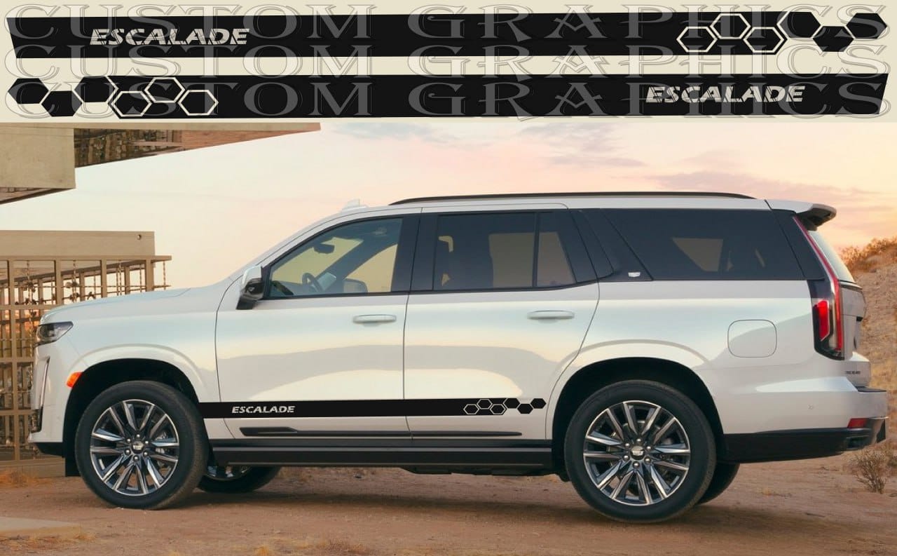Autocollant compatible avec Cadillac Escalade New Honey Design Body Decal