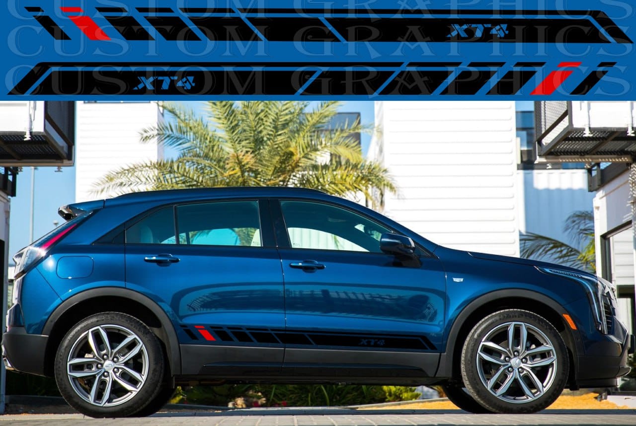 Autocollant compatible avec le kit de carrosserie Cadillac XT4, nouveau design