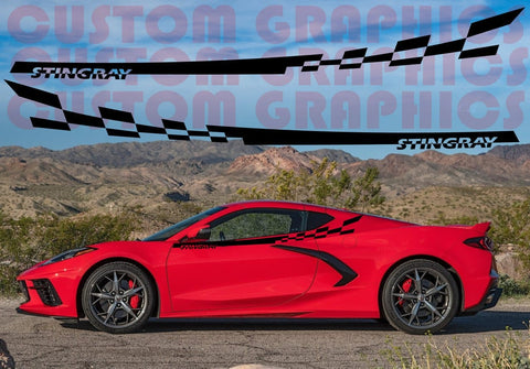 Up Design Graphics Compatible With Chevrolet Corvette C8 Stingray