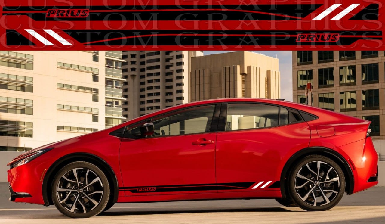 Bandes autocollantes en vinyle compatibles avec le design de l'homme Toyota Prius