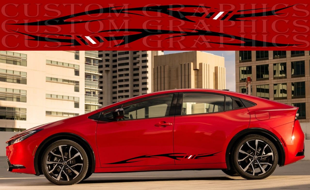 Bandes autocollantes en vinyle compatibles avec le design tribal de la Toyota Prius