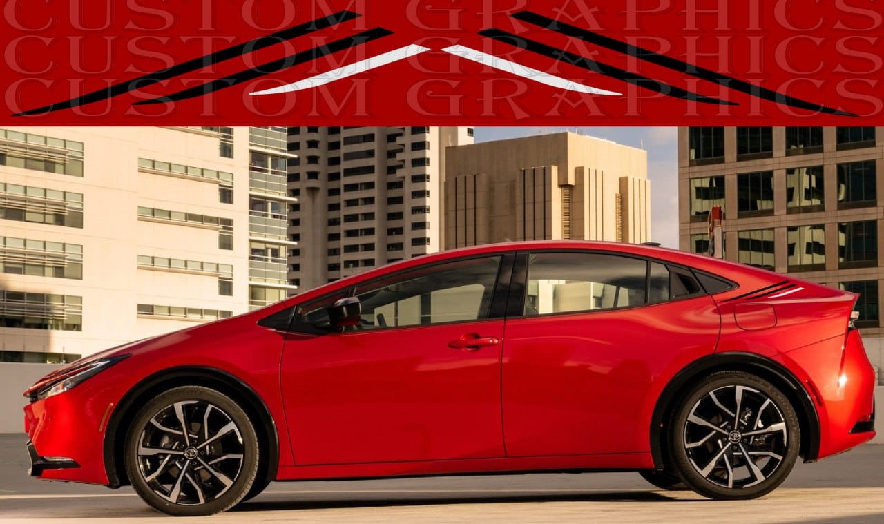 Bandes autocollantes en vinyle compatibles avec la conception de la ligne 3 de la Toyota Prius
