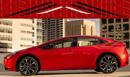 Vinyl Sticker Stripes Compatible With Toyota Prius 3 Line Design