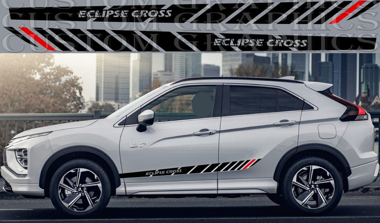 Vinyl Sticker Compatible with Mitsubishi Eclipse Cross Unique Design
