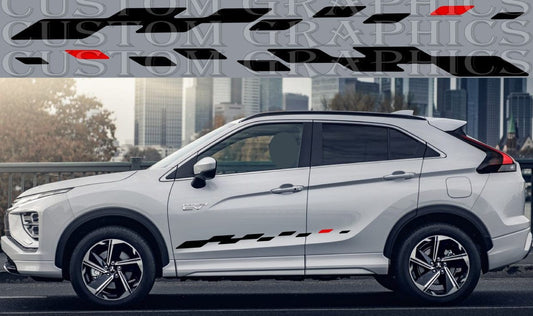 Autocollant en vinyle compatible avec la conception de la figurine Mitsubishi Eclipse Cross