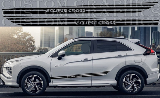 Autocollant en vinyle compatible avec Mitsubishi Eclipse Cross Design de ligne unique
