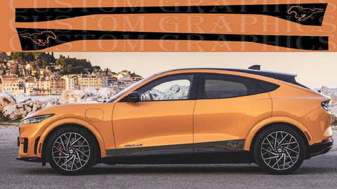 Autocollants en vinyle compatibles avec Ford Mustang Mach E GT 2021 Design classique