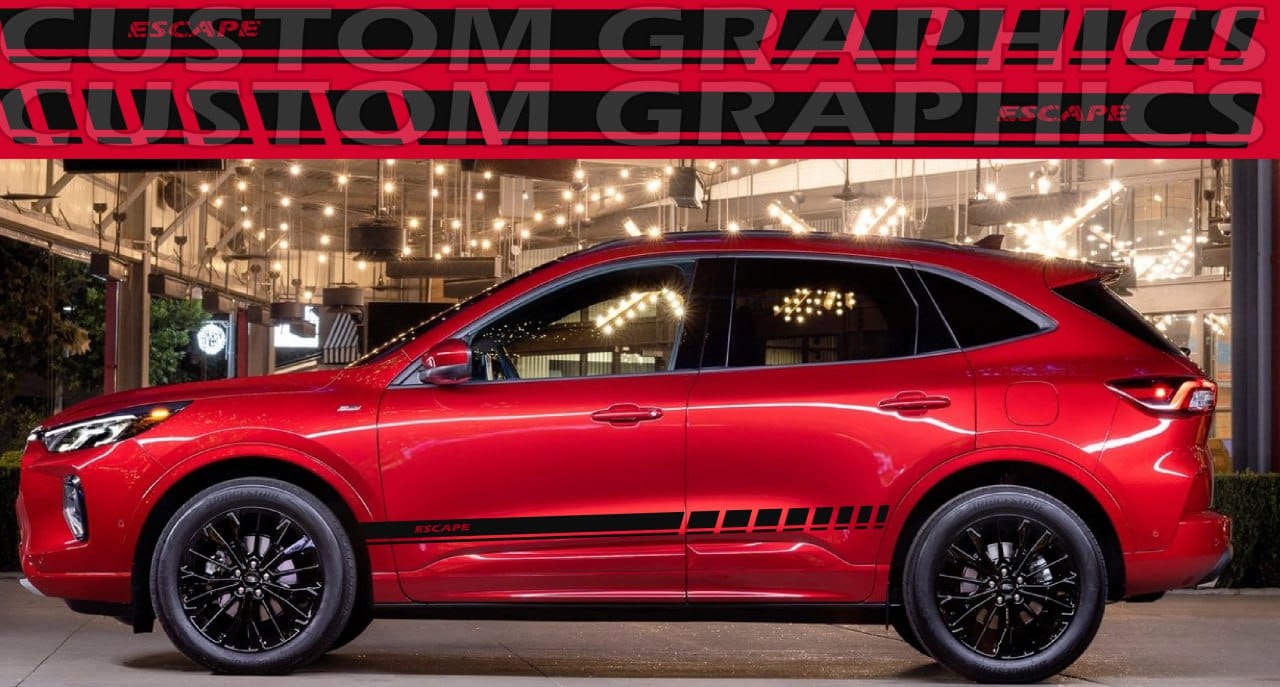 Vinyl Stickers Compatible With Ford Escape Style Line Design