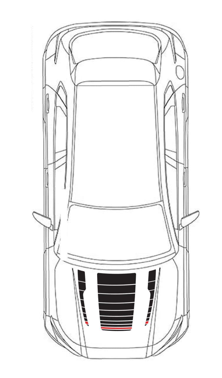 Autocollants de capot compatibles avec Mazda CX-30 Design de style à rayures en vinyle