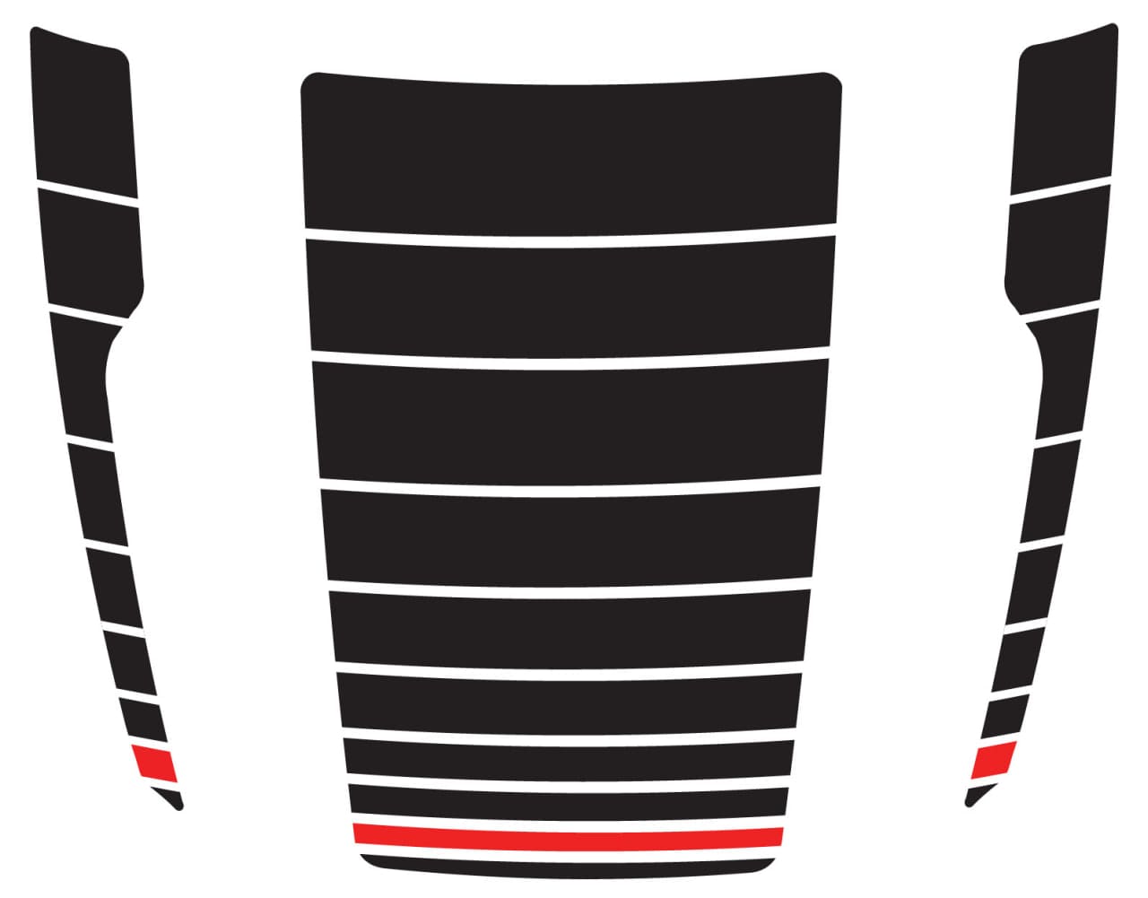 Autocollants de capot compatibles avec Mazda CX-30 Design de style à rayures en vinyle