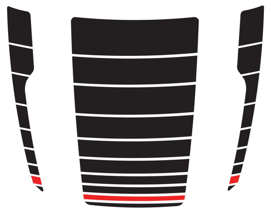 Autocollants de capot compatibles avec Mazda CX-30 Design de style à rayures en vinyle