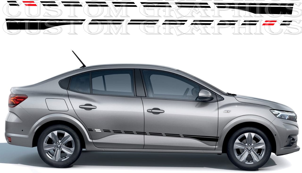 Tuning Unique Line Design Stickers Compatible With Dacia Logan