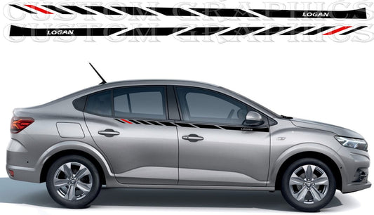 Autocollants Tuning Line Design compatibles avec Dacia Logan
