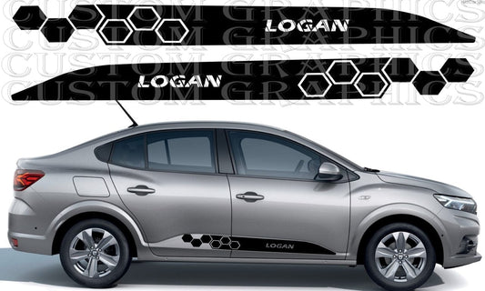 Autocollants Honey Line Design compatibles avec Dacia Logan