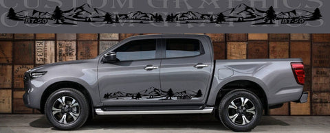 Stickers Compatible with Mazda BT-50 Vinyl Forest Mountain Design