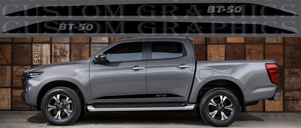 Stickers Compatible with Mazda BT-50 Vinyl Stripes Classic Design