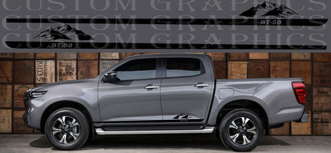 Autocollants compatibles avec les bandes en vinyle Mazda BT-50 Mountain Line Design
