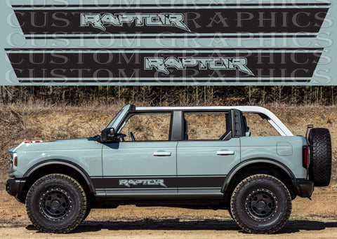 New Raptor Design Graphic Stickers Compatible with Ford Bronco Traxxas
