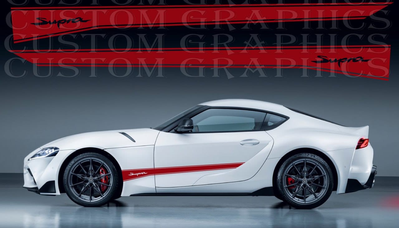 Premium Vinyl Sticker Compatible With Toyota Supra Classic Design Exclusive car decals