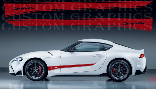 Premium Vinyl Sticker Compatible With Toyota Supra Classic Design Exclusive car decals