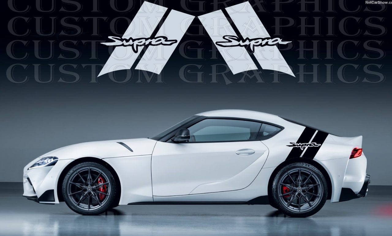 Premium Vinyl Sticker Compatible With Toyota Supra New Sports Design