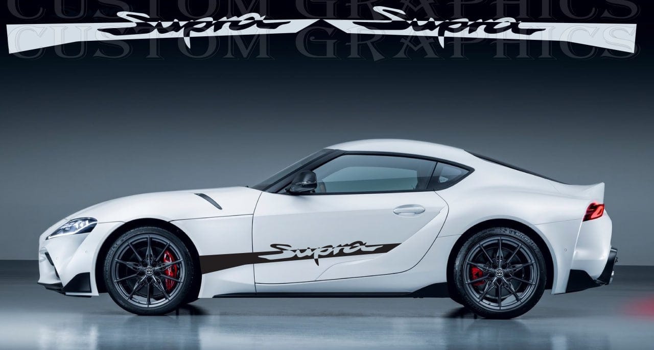 Autocollant en vinyle de qualité supérieure compatible avec la nouvelle conception de la meilleure Toyota Supra