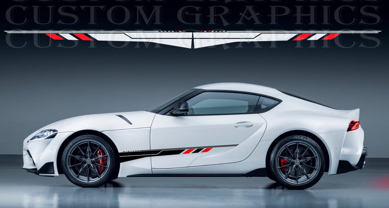 Autocollant en vinyle de qualité supérieure compatible avec le nouveau design en bloc de la Toyota Supra