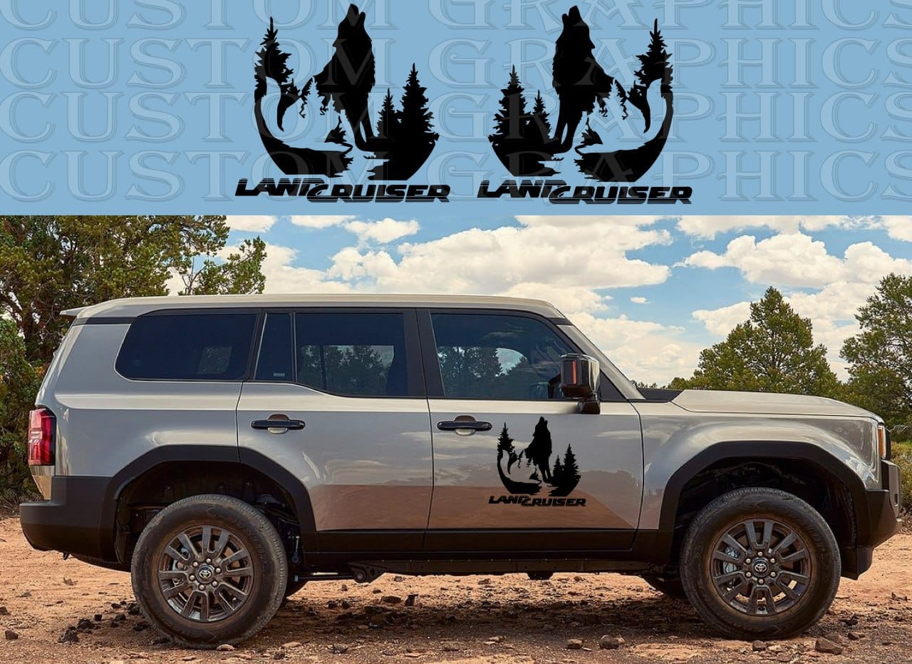 Premium Vinyl Sticker Compatible With Toyota Land Cruiser New Design
