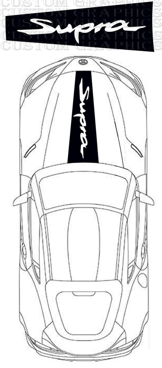 Premium Vinyl Sticker Compatible With Toyota Supra New Unique Hood Design