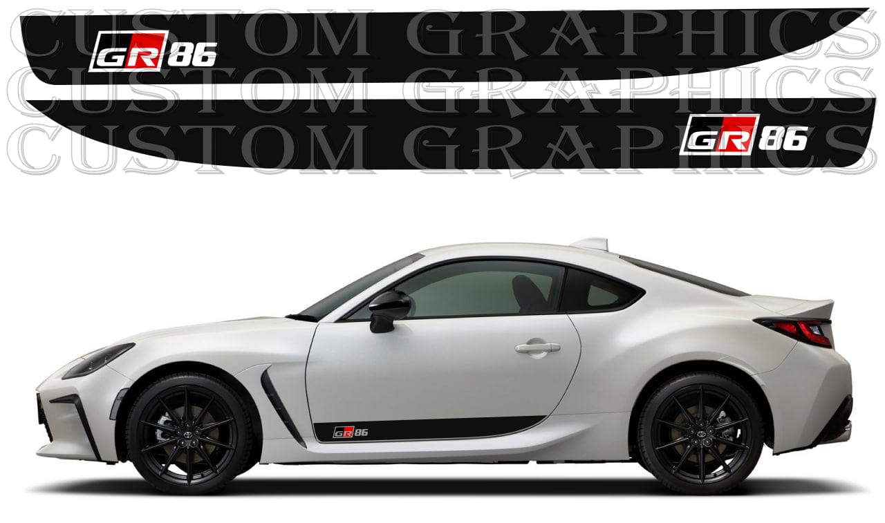 Premium Hood Vinyl Sticker Compatible With Toyota GR 86 Style Classic Design Decorative car decals Car window stickers Exclusive car decals