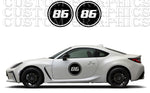 Premium Vinyl Sticker Compatible With Toyota GR 86 Best Line Design